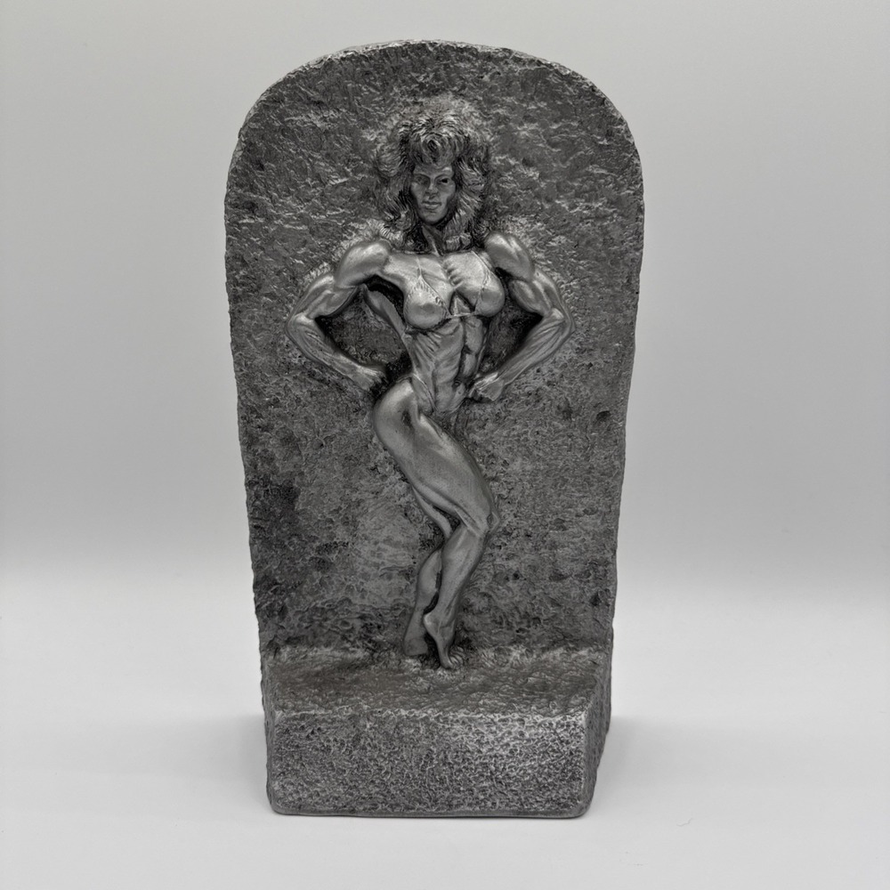 Niels Andersen 9" Bikini Female Bodybuilder Sculpture Pewter Finish Trophy